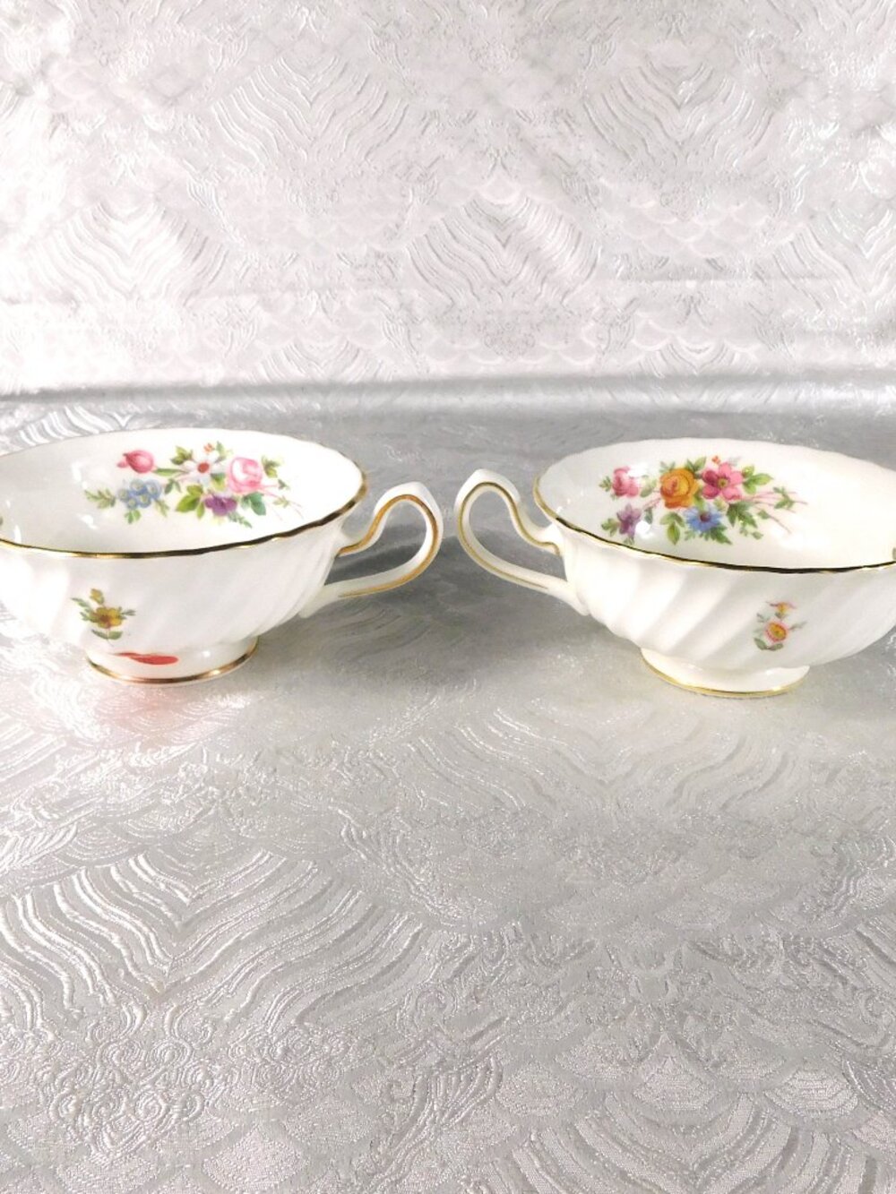 Set of Two Minton Bullion Cups in the Marlow Pattern # 27684